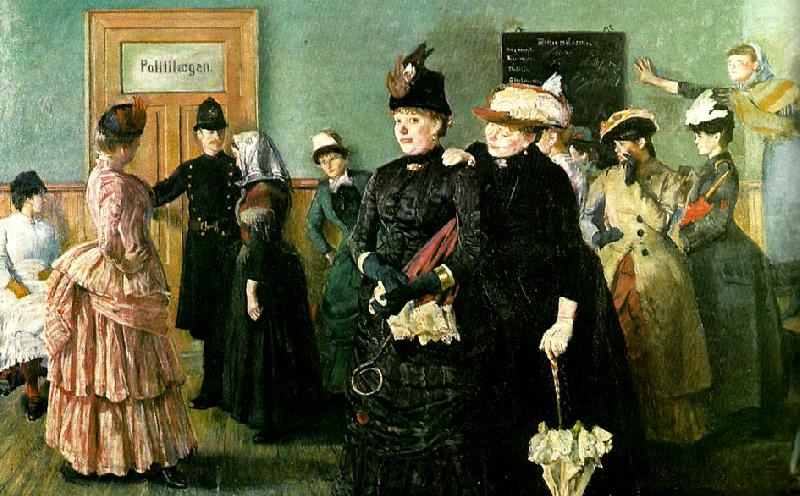 Christian Krohg albertine i polislakarens vantrum